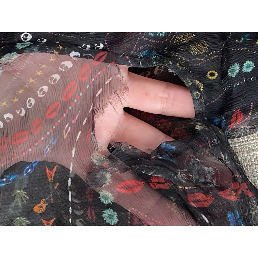 Zadig and Voltaire Deluxe Mid Length Silk Ranil Psyche Dress Size S - Picture 10 of 10